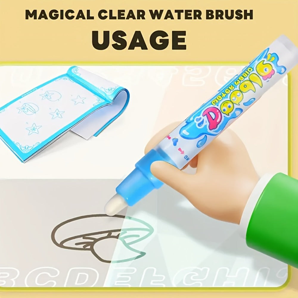 Water Canvas Drawing Mat for Kids Reusable Mess-Free – Magical Paint with Water Art Toy 80x60cm Ocean Animal Designs Screen-F