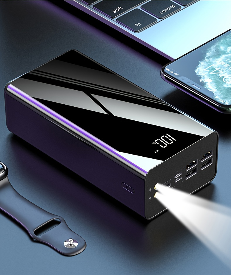 Portable Charger 50000mAh Large Power Bank LED Light Power Display Multi-Port USB-C Micro for an Everyday Personal Care Routi