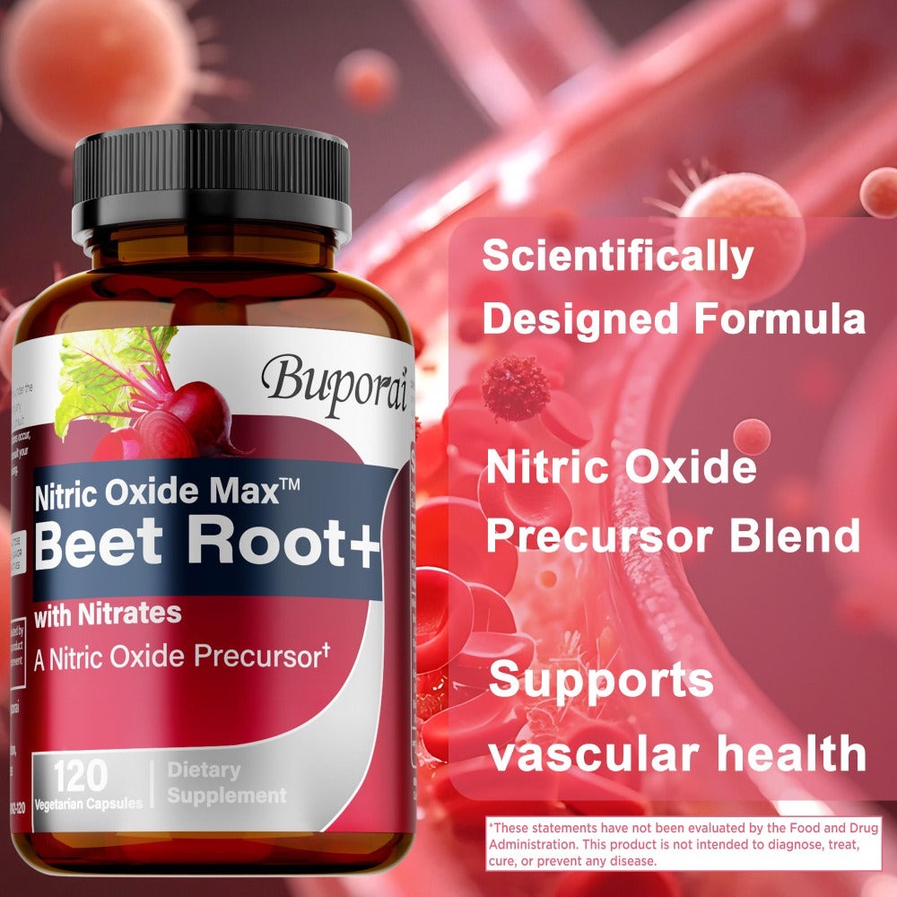 Dietary Supplement Beet Root Capsules with listed Nitrates, Black Pepper and Antioxidants, 120 Count — image 8