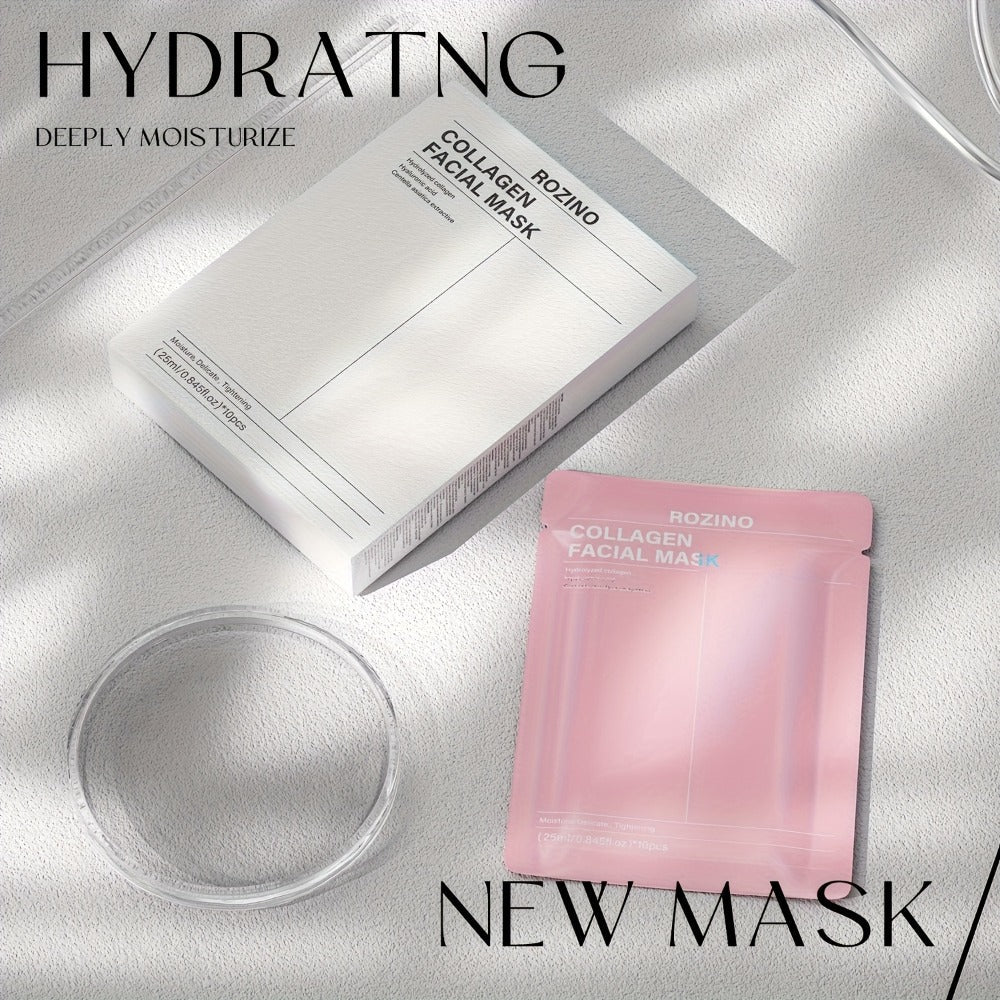 Collagen Sleeping Mask 20pcs Hyaluronic Acid Aloe Vera Deeply Moisturizing Overnight Hydrating Night Mask for Sensitive All S