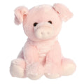 Stuffed Animal Pink Pig with Big Eyes, Curled Tail and Pillow-Style Body for Nursery or Sofa Decor — image 1
