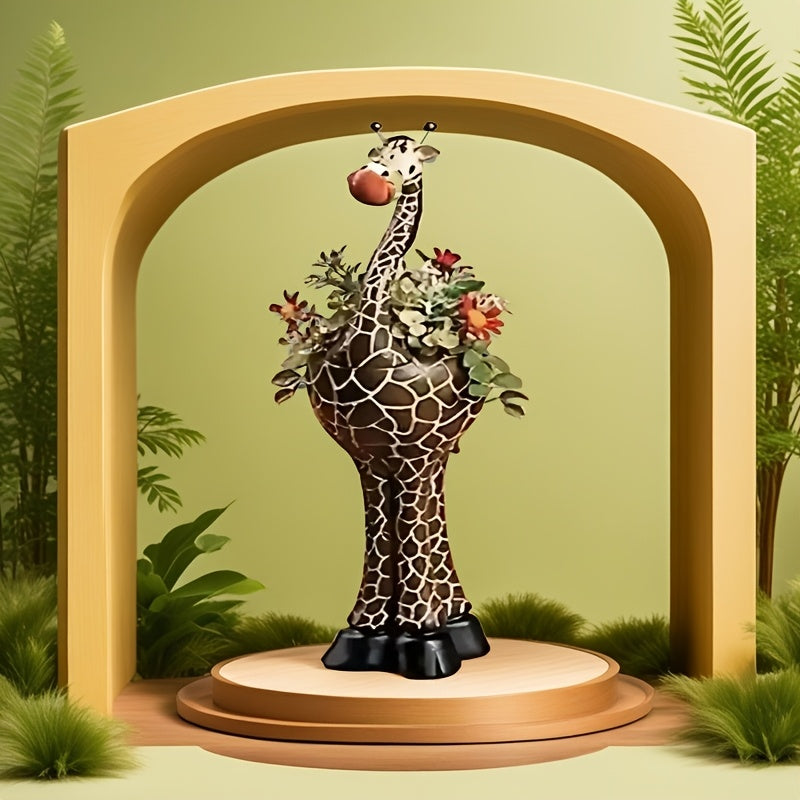 Giraffe Flower Pot Planter - Animal Succulent Pot Indoor Outdoor Garden Decor — image 3