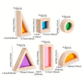 Building Block Set Translucent Acrylic Geometric Shapes with Colorful Triangle, Circle, Arch and Window Pieces — image 20