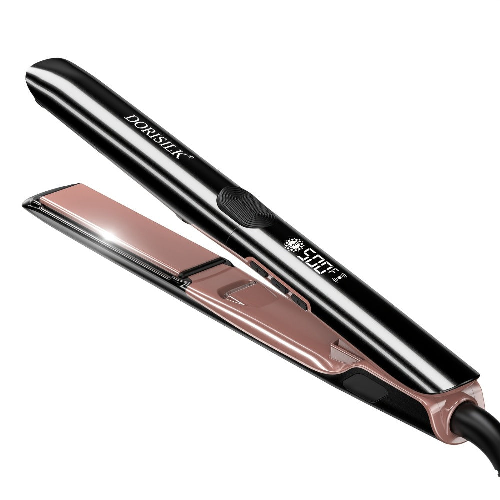 Ceramic Ionic Flat Iron Hair Straightener & Curler 2-in-1 Plasma Anti-Static 260°C 500°F LCD, for Home, Travel and Salon Hair