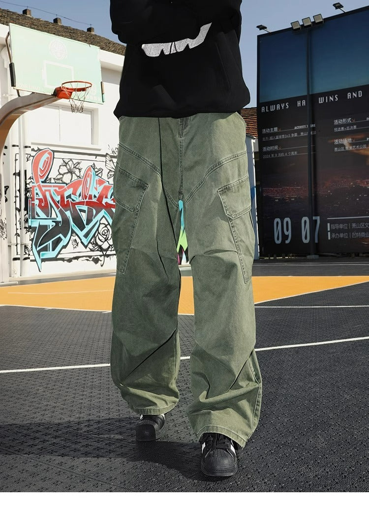 Pleated Paratrooper Work Trousers For Men