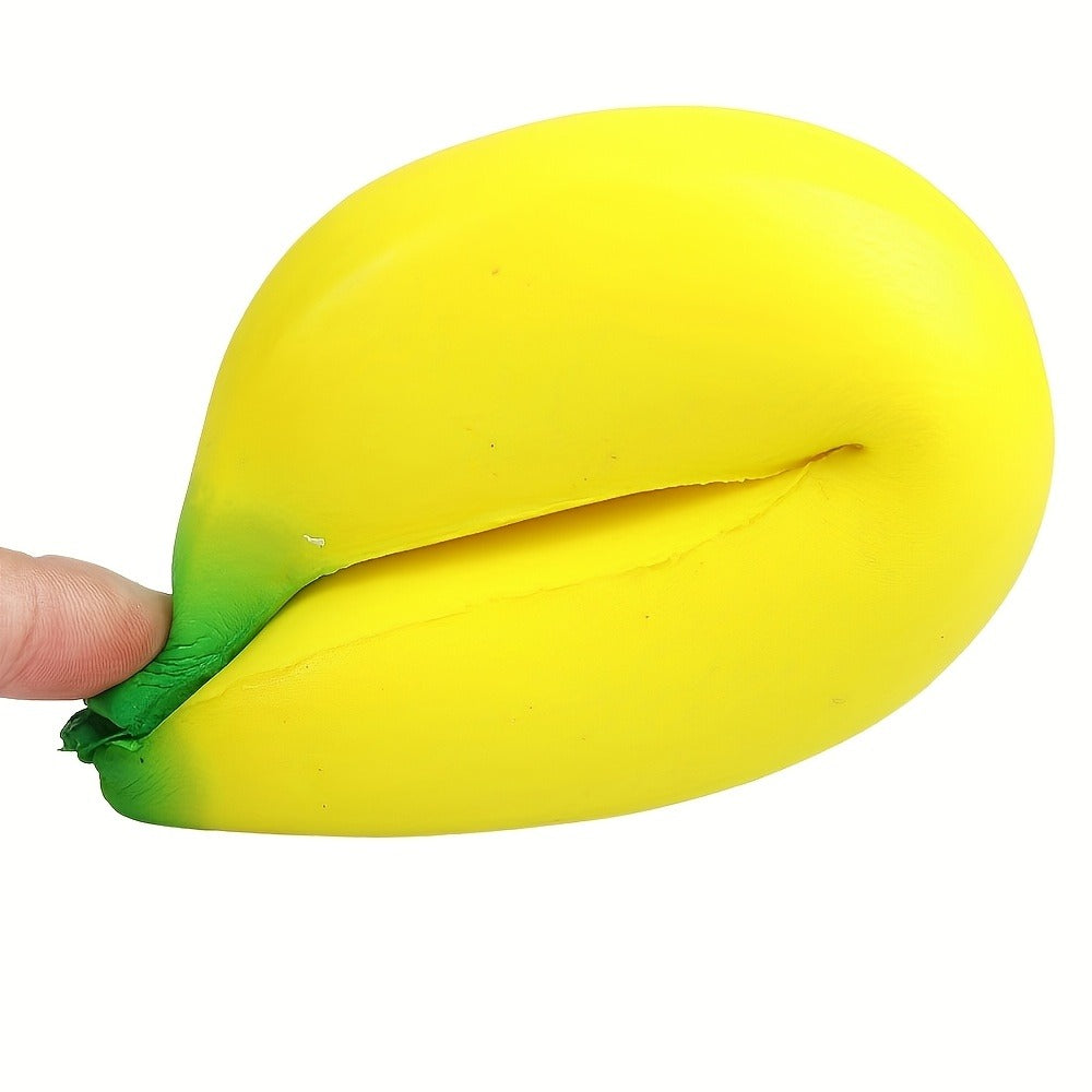 Squishy Food Toy Set 3pcs Slow Rising PU, Pretend Play Simulation Food Butter Banana Strawberry, Sensory Squeeze Stress Toy —