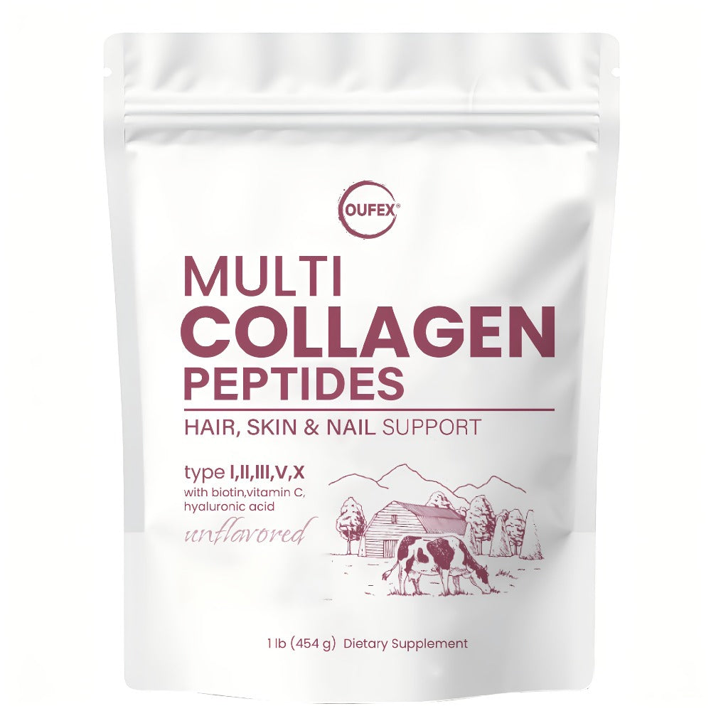 Collagen Powder Multi- Complex, Hydrolyzed Types I, II & III with Skin Nutrients for, Skin Elasticity — image 4