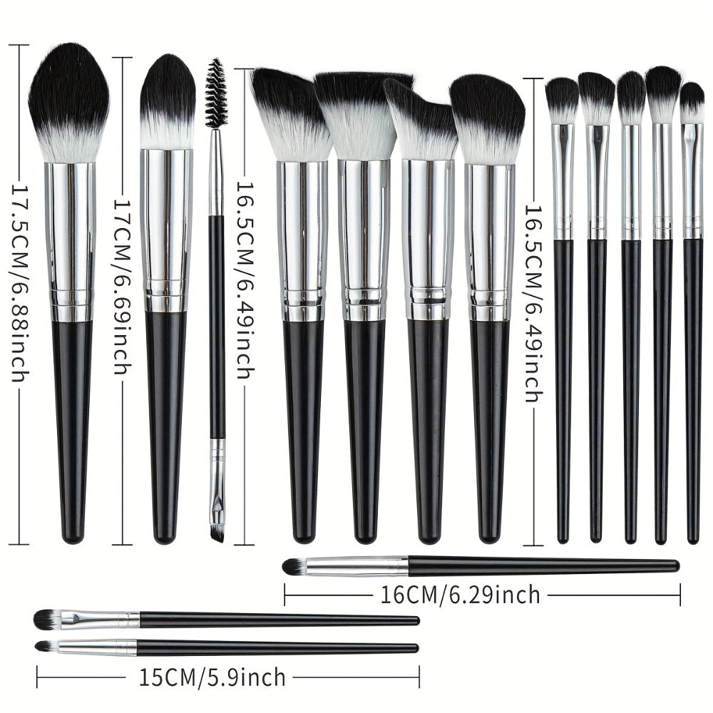 68PCS Makeup Tool Set 30 Black Brushes 17 Eyelash Tools with Wash Bowl & Bag – Complete Face Eye Lash Kit Foundation Contour 