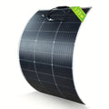 Flexible Solar Panel 125W 18V 18BB Monocrystalline Solar Cell Bendable 30 Degree Ultra-Thin for 12V for Garden, Patio and Yar