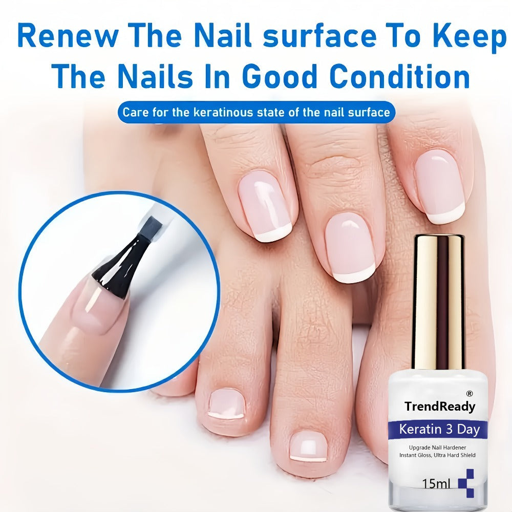 Vitamin E Nail Strengthener Oil, Two 15ml Bottles with Keratin Protein for Daily Manicure Care — image 8