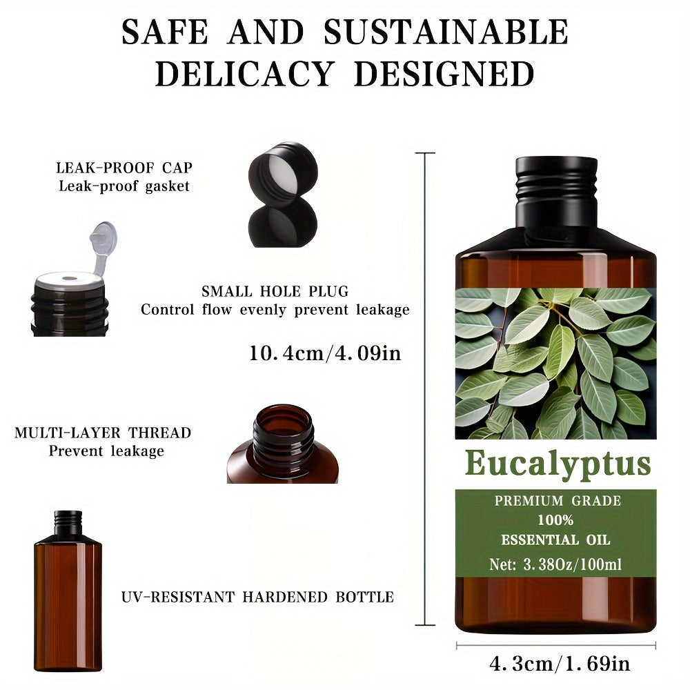 Essential Oil Eucalyptus Fresh Clean Aroma in 100ml Bottle for Diffuser, Massage, Meditation and Personal Care — image 5