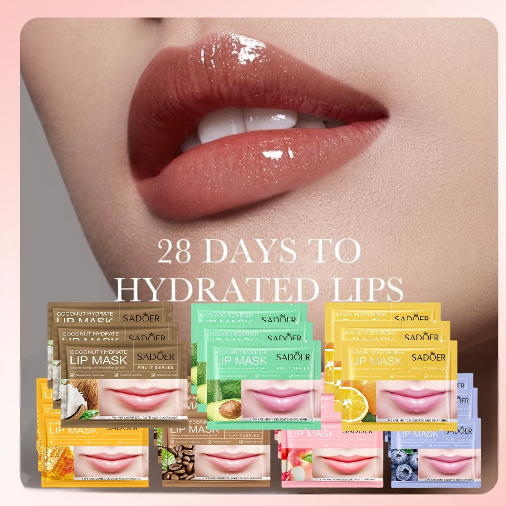 Thirty Individually Wrapped SADOER Lip Mask Sachets with 8g*30pcs Checkout Label and Assorted Graphics — image 8