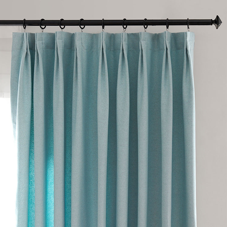 Solid color modern simple thick cotton curtain fabric