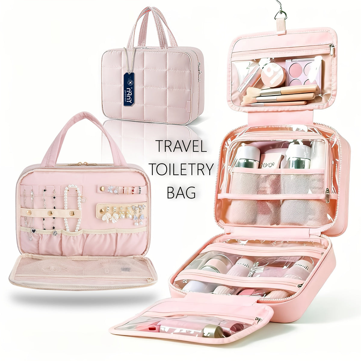 Hanging Travel Toiletry Bag Large Capacity for Full-Size Products Waterproof Cosmetic Organizer with Hook — image 17