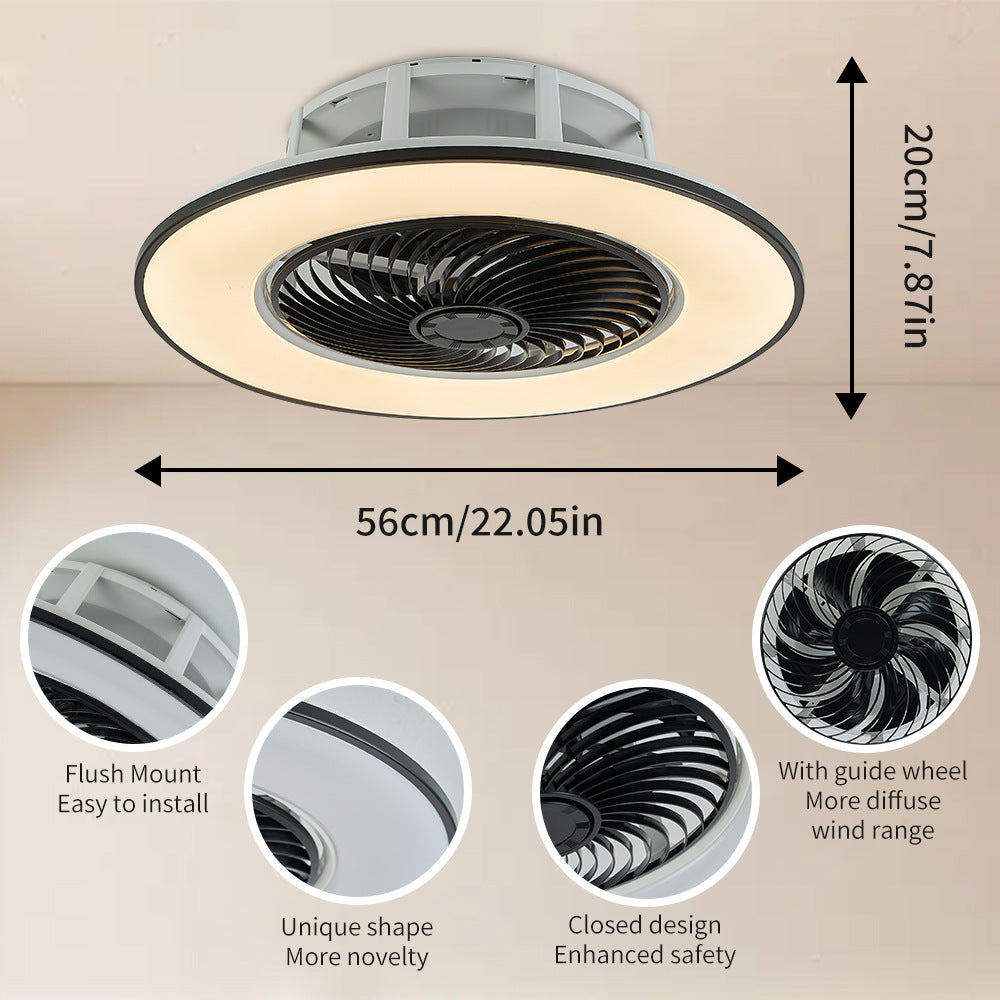 Smart Bedroom Ceiling Fan Lamp LED Ceiling Fan Lights