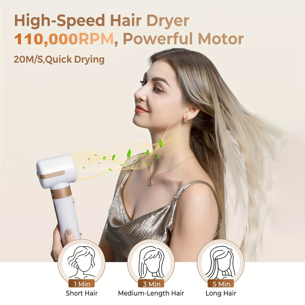 7-in-1 Hot Air Brush Hair Styling Tool with 110, 000 RPM Motor, Diffuser and Attachment Set — image 2
