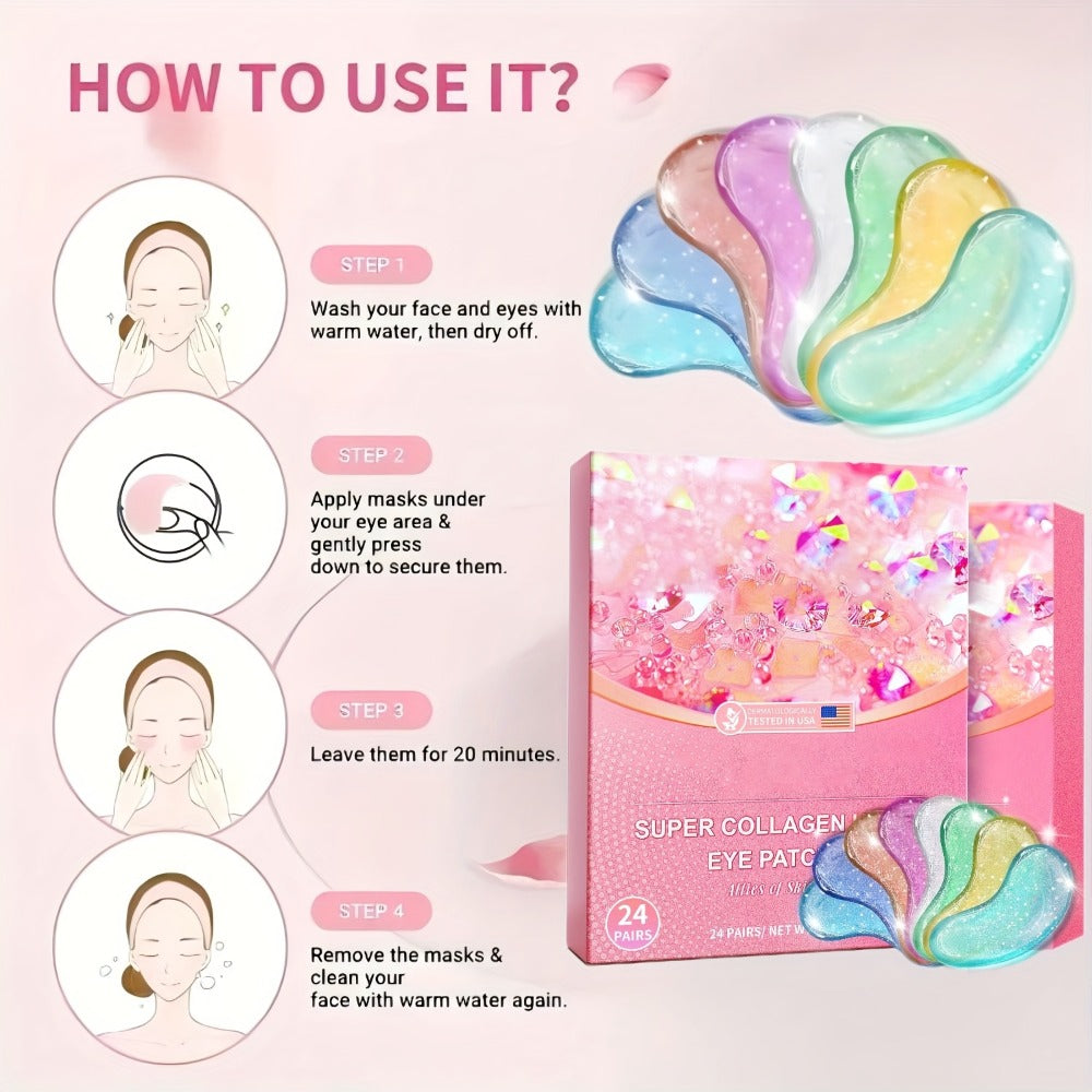 Multicolor Under-Eye Patch Set with Eight Pictured Colors and a Sealed 24-Pair Checkout Box — image 8