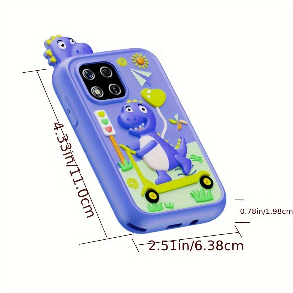 Kids Dinosaur Toy Phone with 8GB, HD Touchscreen & Dual Camera, Educational Travel Toy Cell Phone for Boys & Girls — image 6
