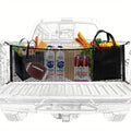 Truck Bed Cargo Net Elastic Mesh Organizer with Hooks Heavy Duty Bungee Net for Pickup Truck Bed Cargo Management Grocery Sto