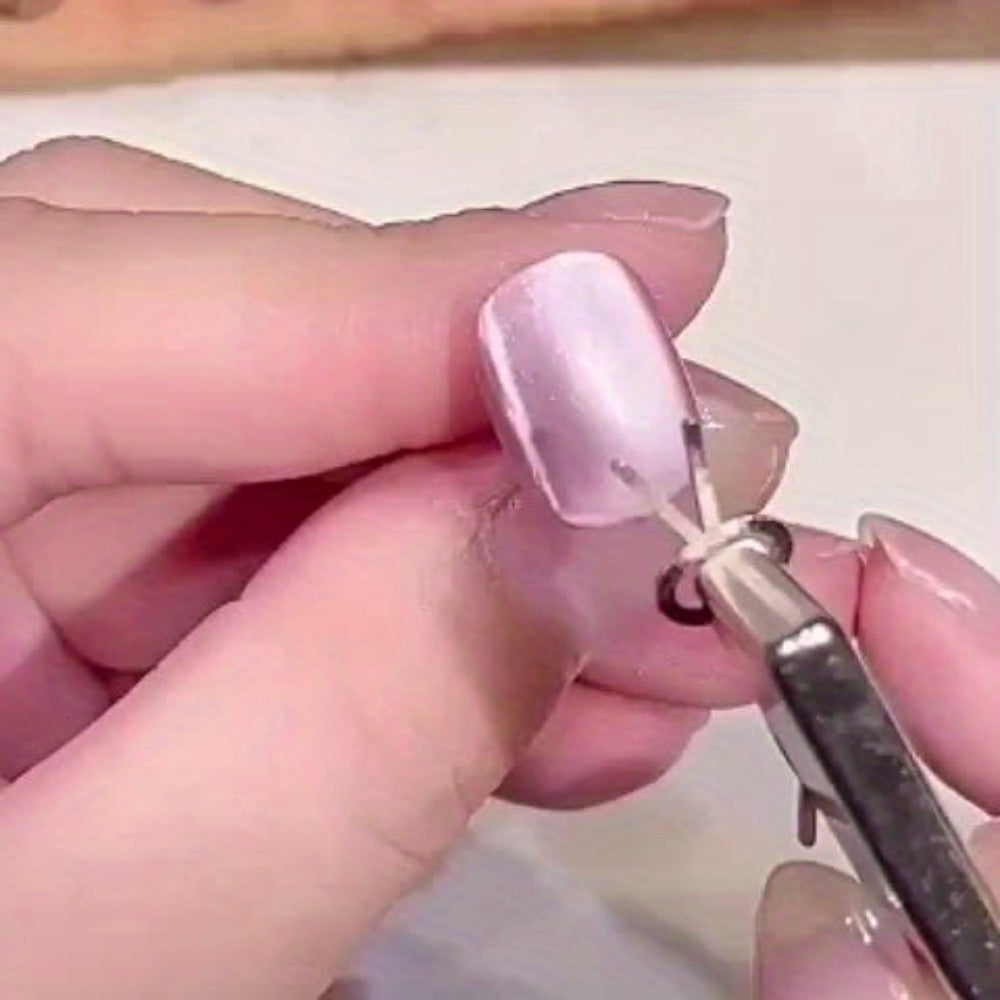 Cat Eye Nail Magnet Set 11pcs – 3-in-1 Magnet Stick with Heart & Bunny Designs, Strong Magnetic Tool for Cat Eye Gel Polish N