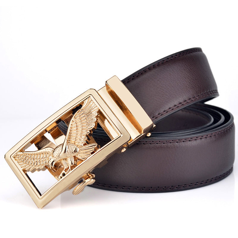 Mens Automatic-Buckle Business-Casual Belt