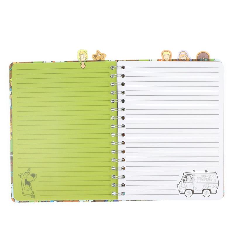 Scooby-Doo Spiral Notebook for Kids Mystery Machine 5-Tab Journal 75 Lined Pages Character Bookmark Tabs — image 3