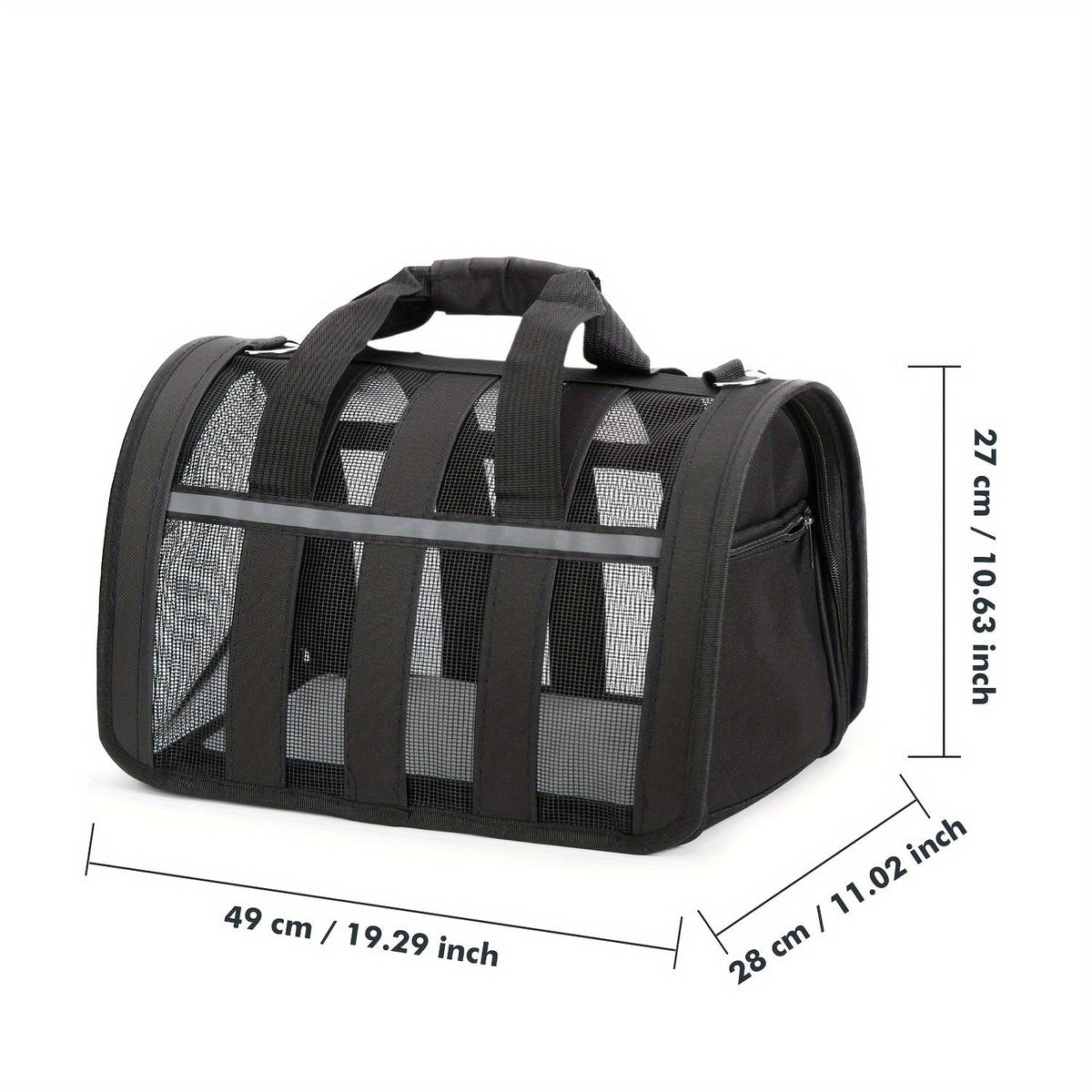 Arched Mesh-Panel Pet Carrier with Top Handles, Seven Colors and Complete S, M and L Size Grid — image 16