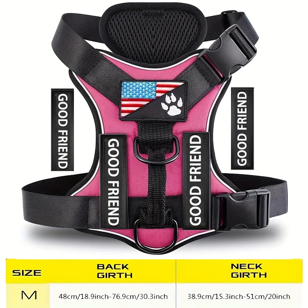 Five-Patch Dog Vest Harness in Black, Red, Rose Red, Grey or Green with XS-to-XL Sizes Pictured — image 42