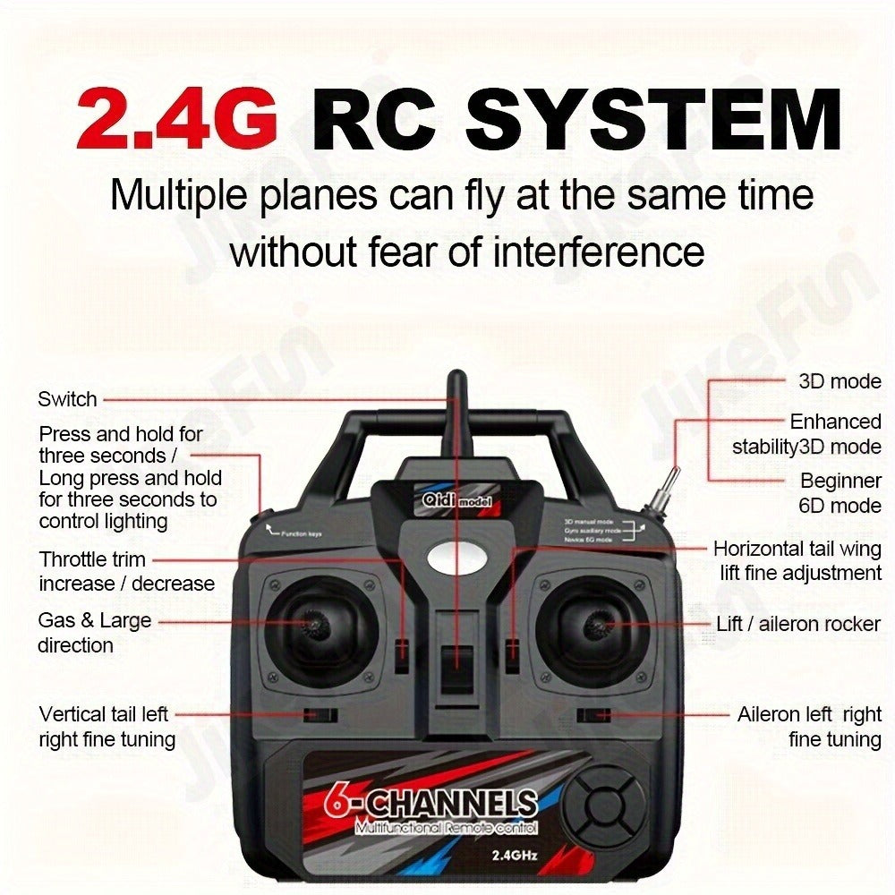 RC Airplane QIDI560 M7 Brushless Fixed Wing, 6-Channel 6-Axis Gyro Remote Control Plane with 3D Stunts — image 4