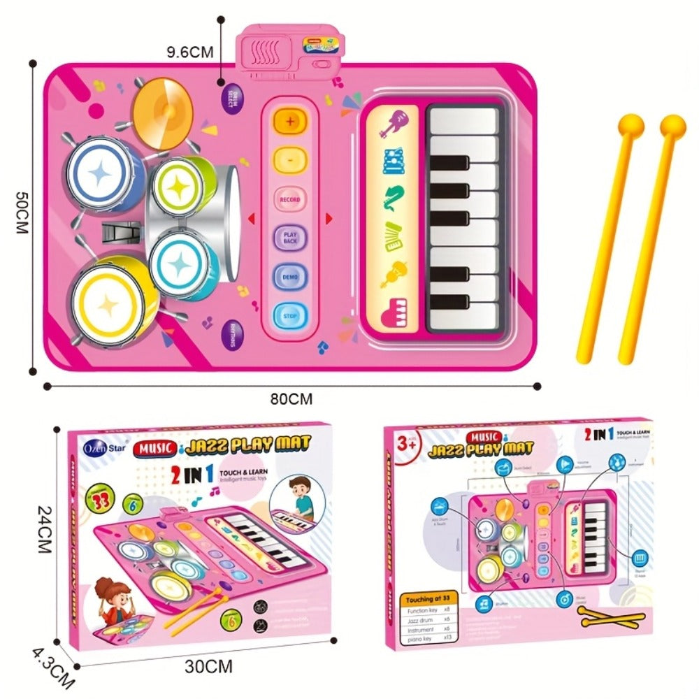 Kids Electronic Drum Music Mat, Multifunctional Musical Toy for Skill Development & Family Bonding — image 4
