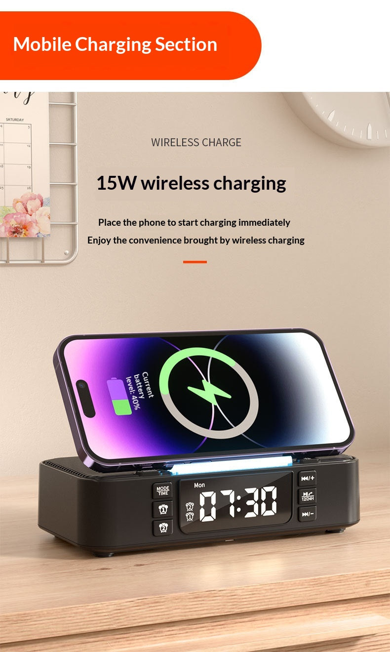 New Wireless Charging Ambient Night Light With Dual Bluetooth Speakers