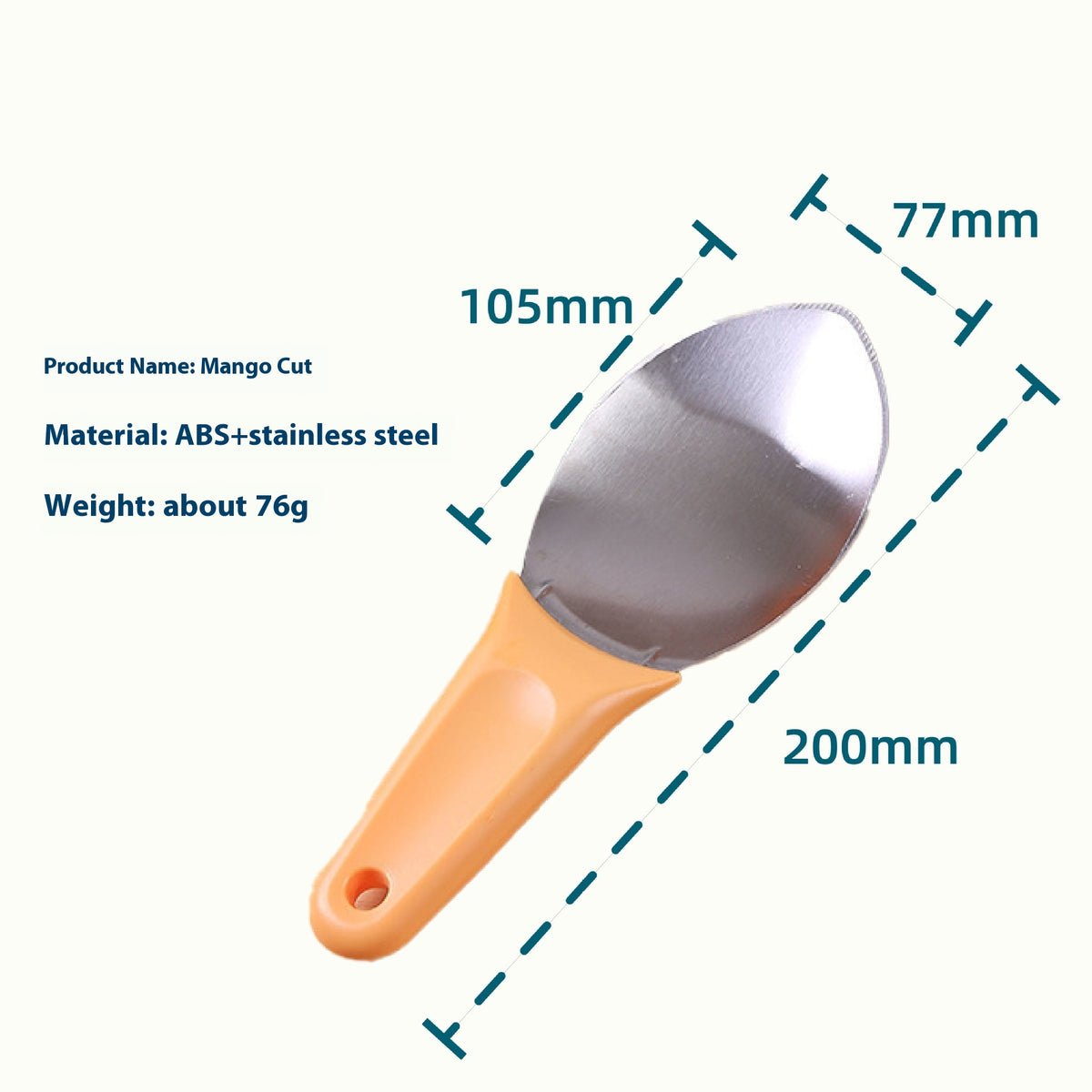 Stainless Steel Mango Peeler Fruit Meat Spoon Mango Cutter Dice