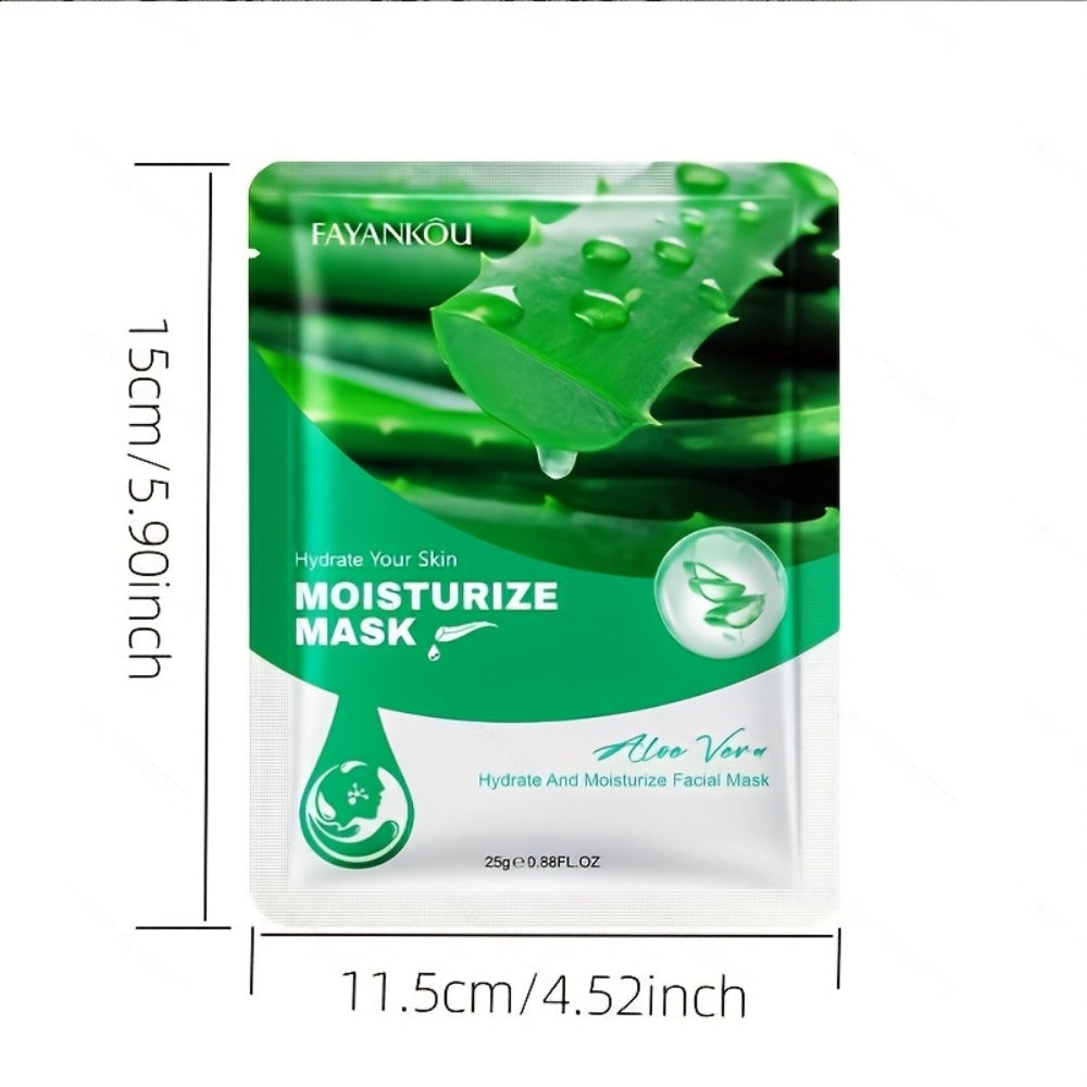 Aloe Vera Sheet Mask 30-Pack with 25g Individual Pouches and Aloe Vera and Glycerin Labels — image 4