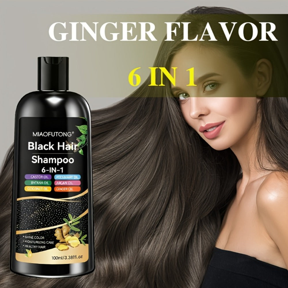 Hair Color Shampoo, MIAOFUTONG 6-in-1 100ml Black Color Bottle with a Single-Bottle Option — image 5