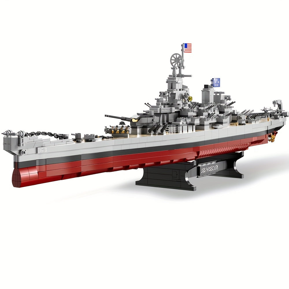 Battleship Model Building Kit 2228PCS – USS Missouri BB-63 Military Historical Warship Construction Set FC4203 — image 1