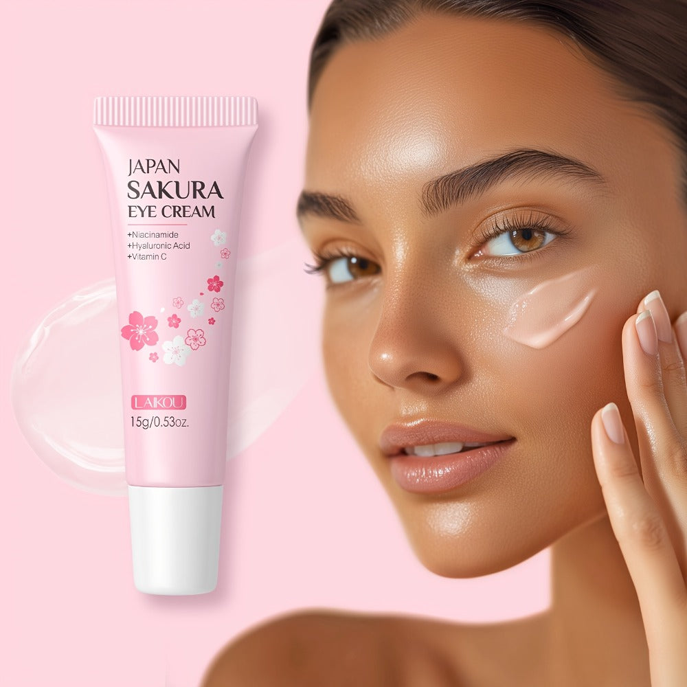 4-Piece Sakura Skincare Gift Set with Cleanser, Serum, Essence Cream and Eye Cream in Coordinated Pink Packaging — image 6