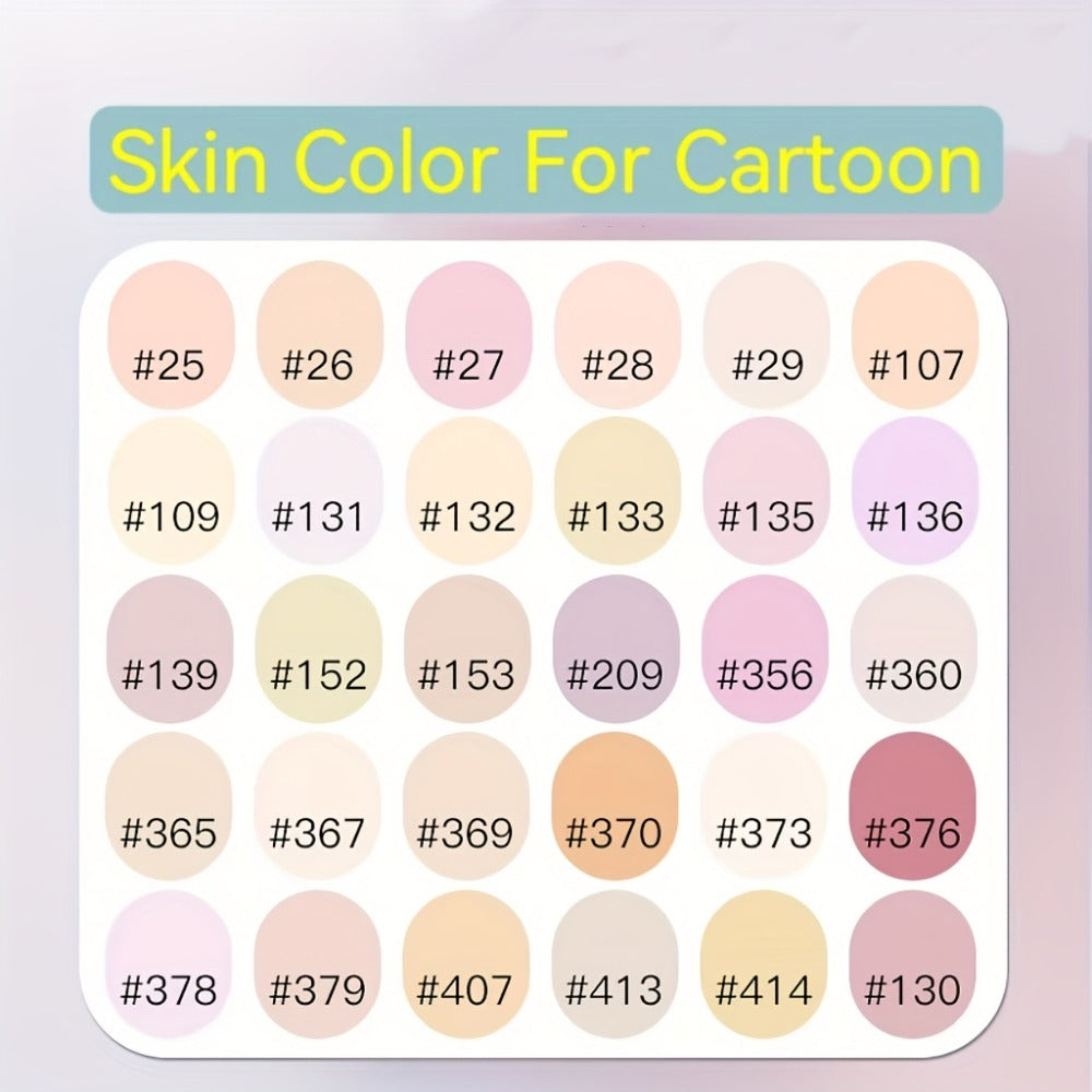 Flesh Color Alcohol Markers 30 Colors Dual Tip Brush and Broad Alcohol Based with the Listed Color, Size or Set Options for E