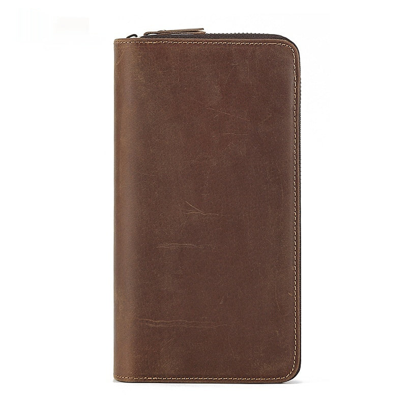 New Long Genuine Leather Wallet Men's