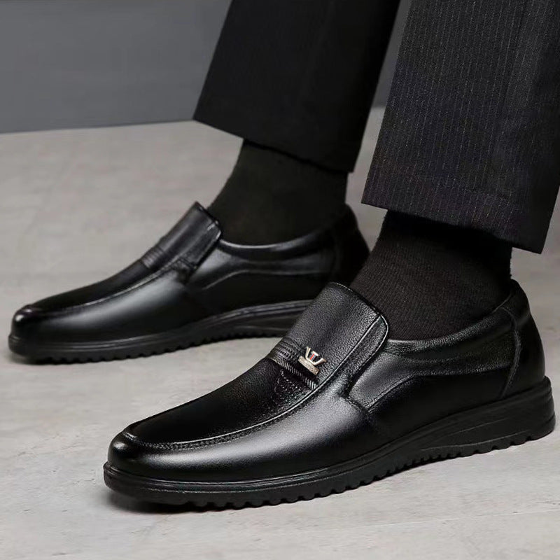 Men's Casual Leather Shoes Slip-on Soft Sole Soft Leather