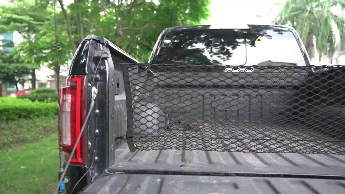 Truck Bed Cargo Net Elastic Mesh Organizer with Hooks Heavy Duty Bungee Net for Pickup Truck Bed Cargo Management Grocery Sto