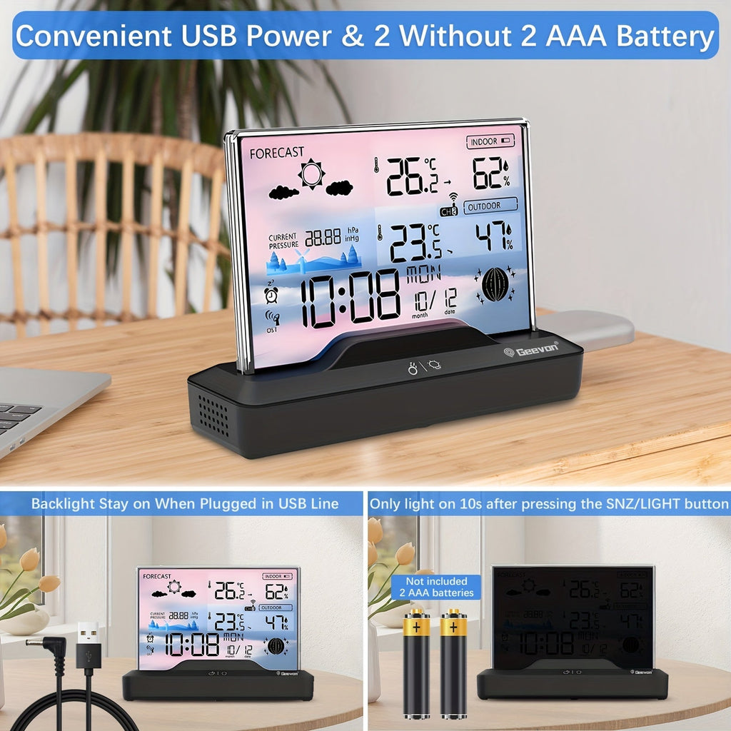 Weather Station | Wireless Indoor Outdoor Barometer Forecast Alarm — image 4