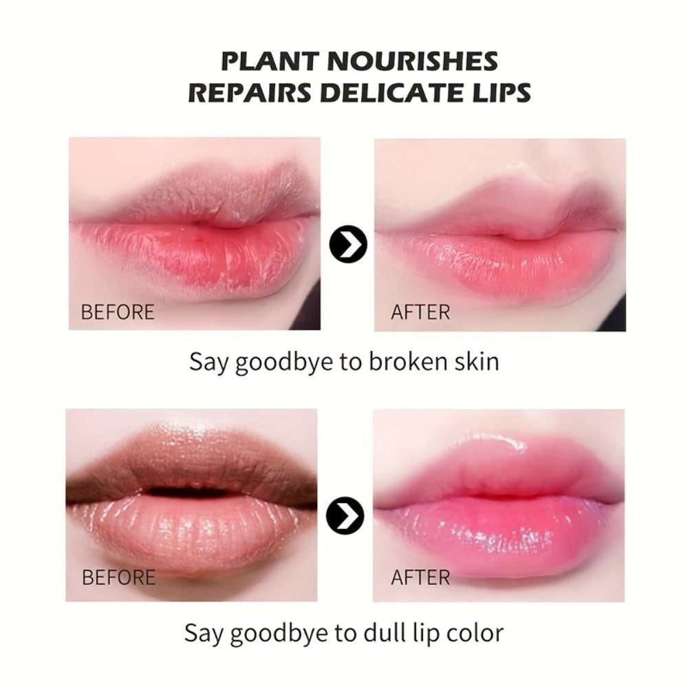 Jelly Flower Lipstick Set 6-Pack Color Changing Lip Balm Temperature Activated Tint Hydrating Squalane Formula Moisturizing T