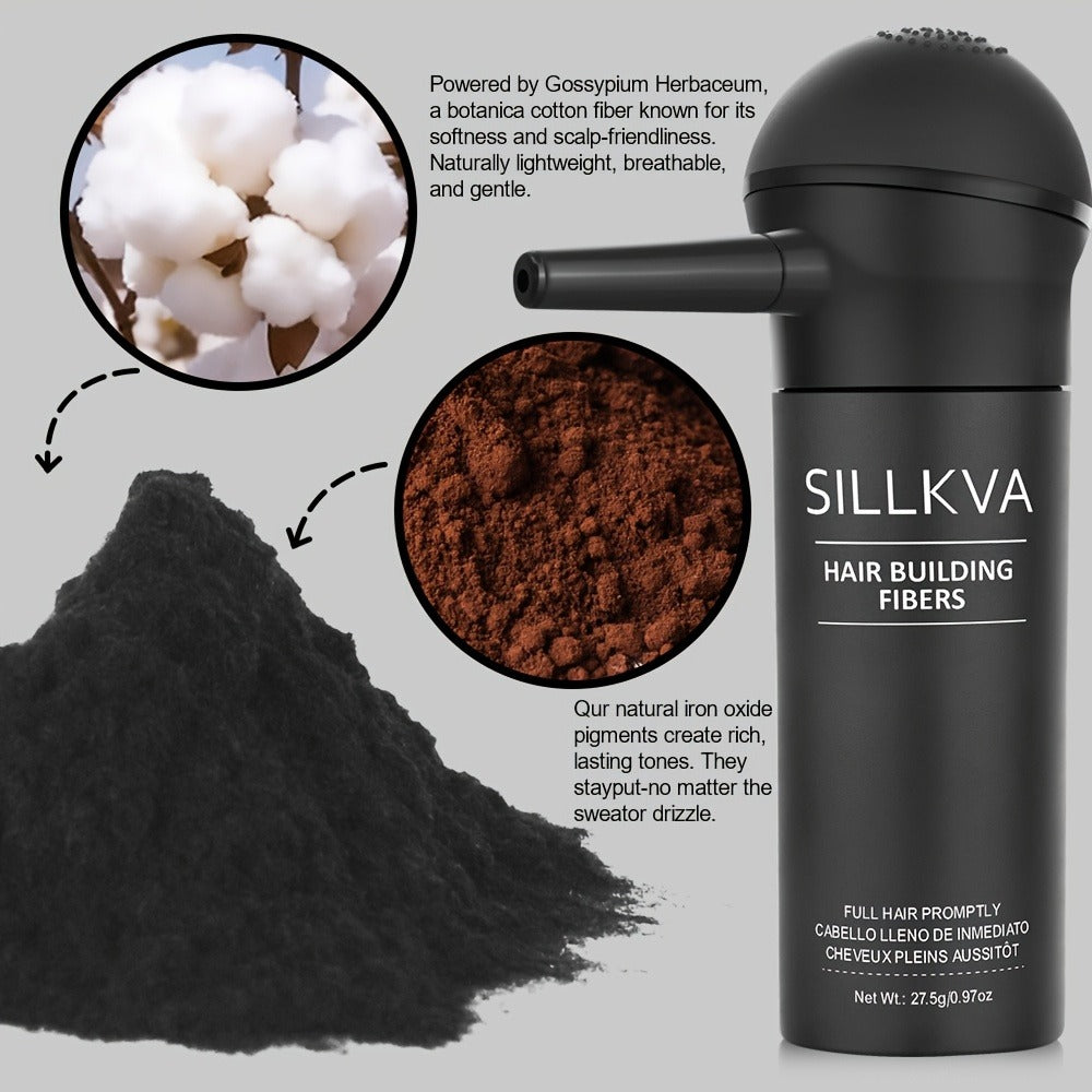 Hair Fibers Spray Applicator Kit Instant Thickness for Thinning Hair & Bald Spots SILLKVA for Makeup, Travel and Everyday Van