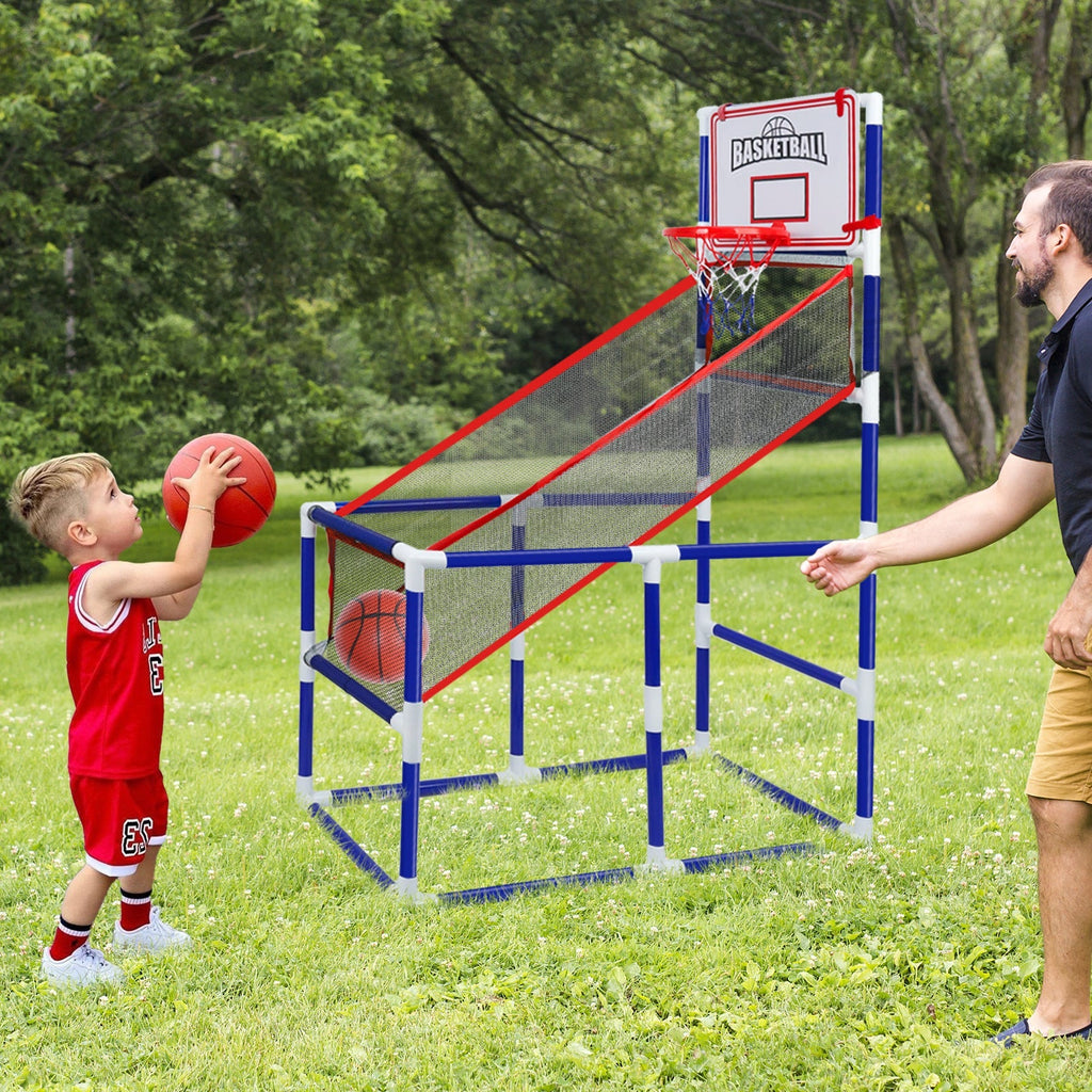 Adjustable Kids Basketball Hoop Set with 2 Balls and Storage for Ages 3–6 — image 9
