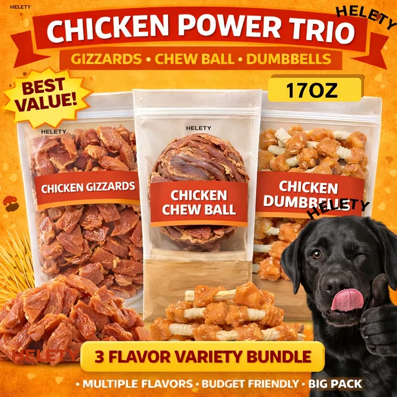 Dog Treats Mixed Chicken, Duck and Sweet Potato Chew Assortment with Four Retained Combination Options — image 30
