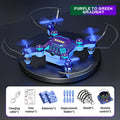 Watch-Controlled Mini RC Drone with Two Rechargeable Batteries in Blue, Green or Black for Indoor Flight — image 35