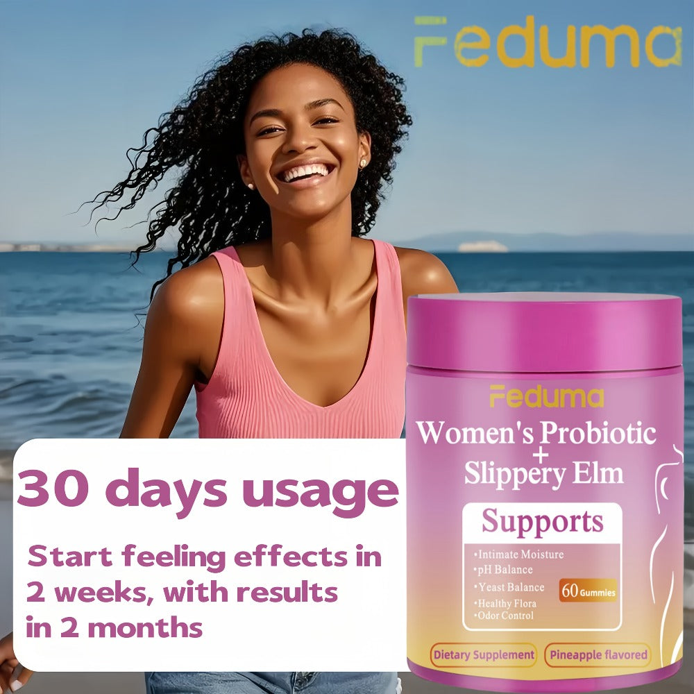 Women's Probiotic Gummies with Slippery Elm for Intimate Moisture Odor Control Healthy Flora — image 5