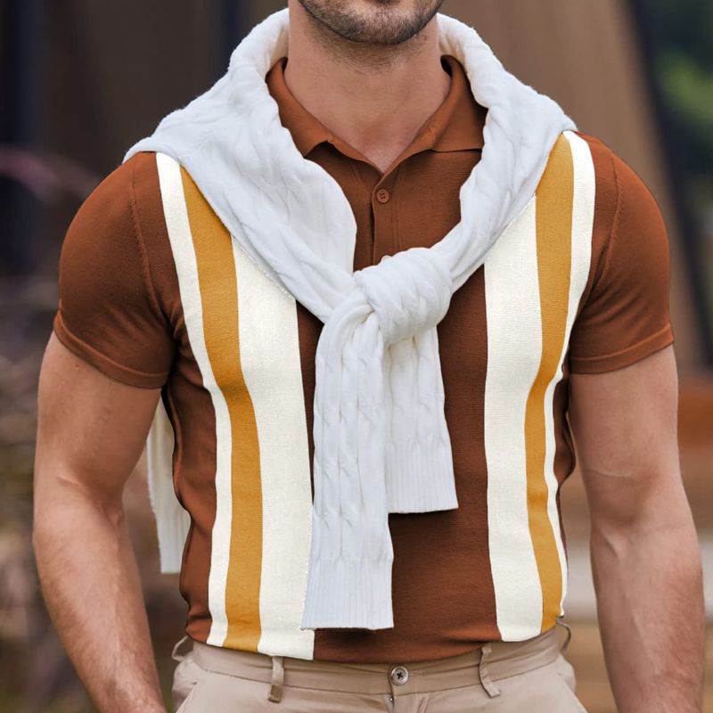 Men's Summer Stripes Jacquard Sweater