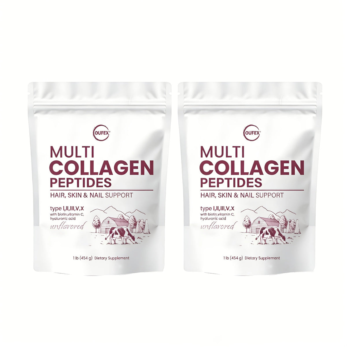 Dietary Supplement Multi-Collagen Powder with Types I, II, III, V and X, Biotin and Vitamin C, 2-Pack — image 10