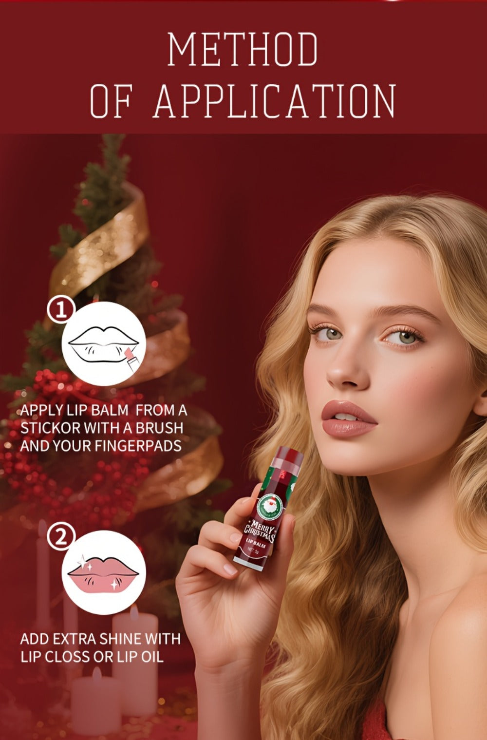 MISS FACTOR 32-Piece Lip Balm Set with Individually Capped Tubes in Red Christmas Gift Box — image 17